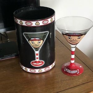 Painted martini glass